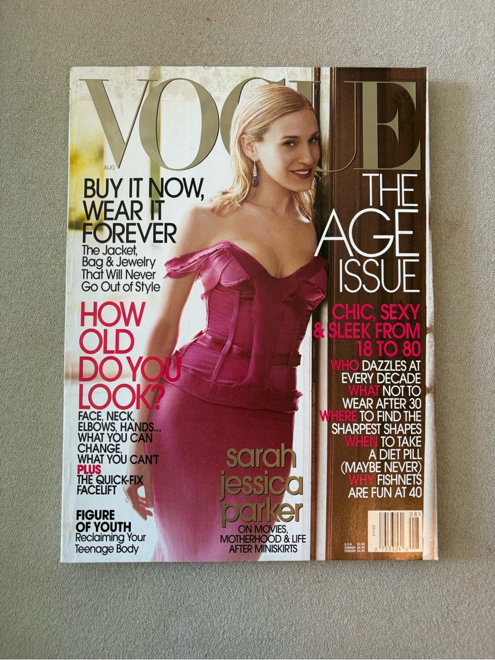 Vogue Magazine featuring Sarah Jessica Parker Aug 2003